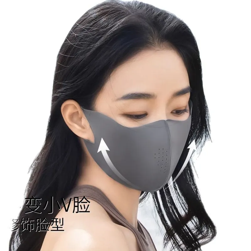 Ice Silk 3D Seamless Sun Protection Face Mask – UPF 50+ UV Protection Cooling Mask with Eye Corner Coverage, Breathable Ventilation Holes for Women Men Outdoor